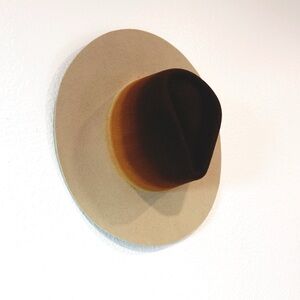 Wyeth by Todd Magill Ombre Brown and Tan Felt Flat Stiff Brim Fedora